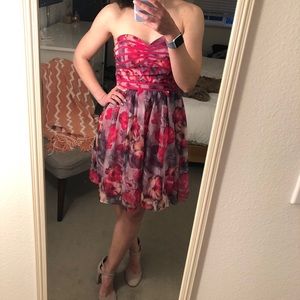 Strapless Floral Dress- formal
